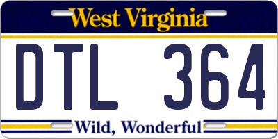 WV license plate DTL364