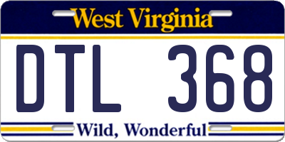 WV license plate DTL368