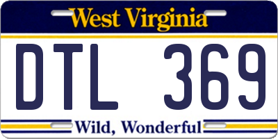 WV license plate DTL369
