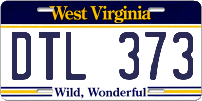 WV license plate DTL373