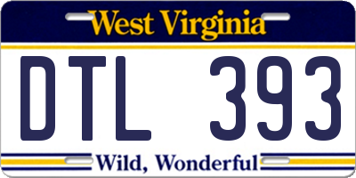 WV license plate DTL393