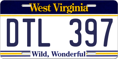 WV license plate DTL397