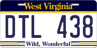 WV license plate DTL438