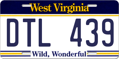 WV license plate DTL439