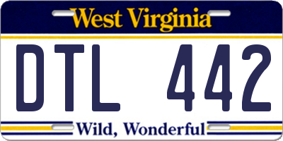 WV license plate DTL442