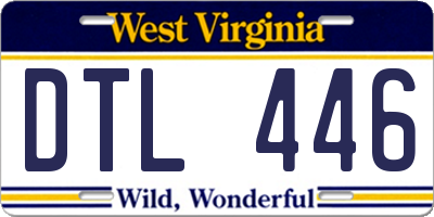 WV license plate DTL446