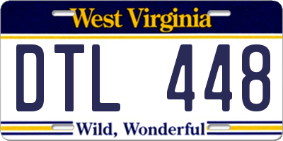 WV license plate DTL448
