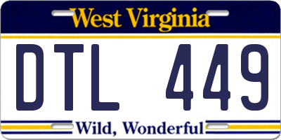 WV license plate DTL449