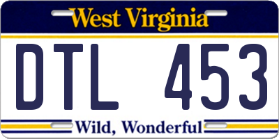 WV license plate DTL453