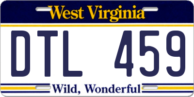 WV license plate DTL459
