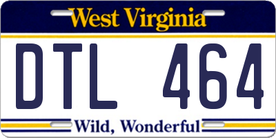 WV license plate DTL464
