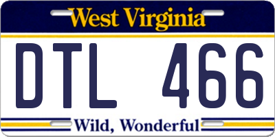 WV license plate DTL466