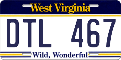 WV license plate DTL467