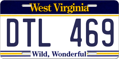 WV license plate DTL469