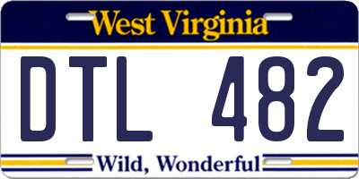 WV license plate DTL482