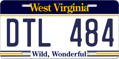 WV license plate DTL484