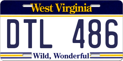 WV license plate DTL486
