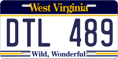 WV license plate DTL489
