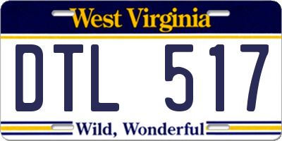 WV license plate DTL517