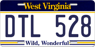 WV license plate DTL528