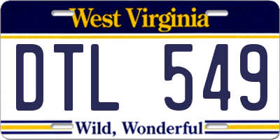 WV license plate DTL549