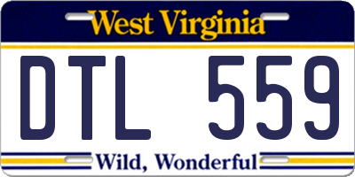 WV license plate DTL559