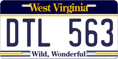WV license plate DTL563