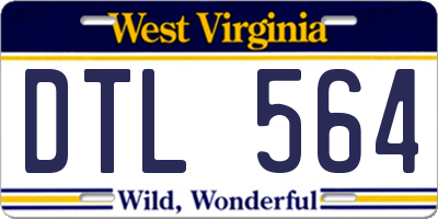 WV license plate DTL564