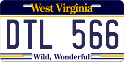 WV license plate DTL566