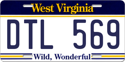 WV license plate DTL569