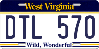 WV license plate DTL570