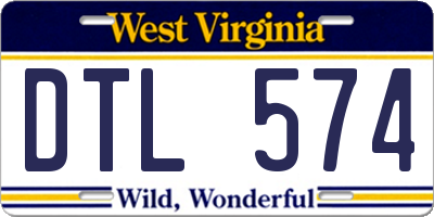 WV license plate DTL574