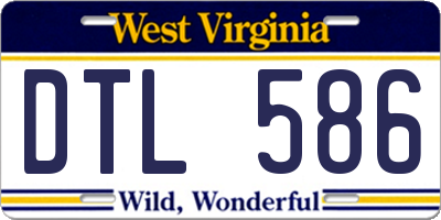 WV license plate DTL586