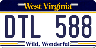 WV license plate DTL588