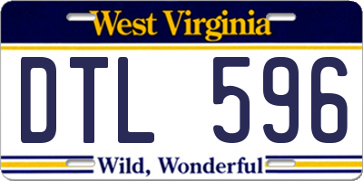 WV license plate DTL596