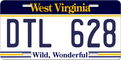 WV license plate DTL628
