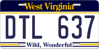 WV license plate DTL637