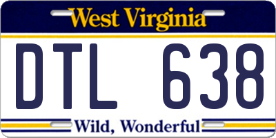 WV license plate DTL638
