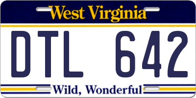 WV license plate DTL642