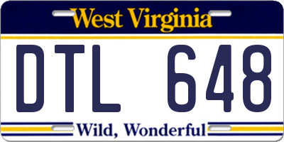 WV license plate DTL648
