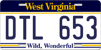 WV license plate DTL653