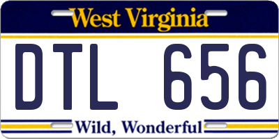 WV license plate DTL656