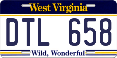 WV license plate DTL658