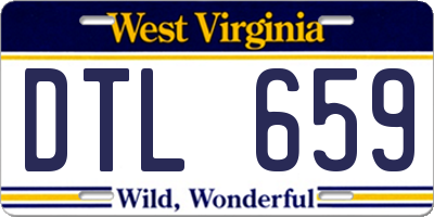WV license plate DTL659