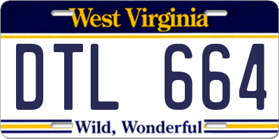 WV license plate DTL664