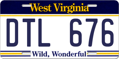 WV license plate DTL676