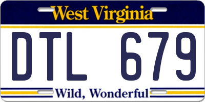 WV license plate DTL679