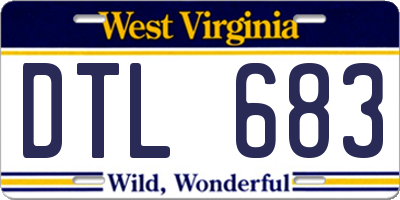 WV license plate DTL683