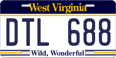 WV license plate DTL688