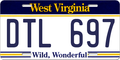 WV license plate DTL697